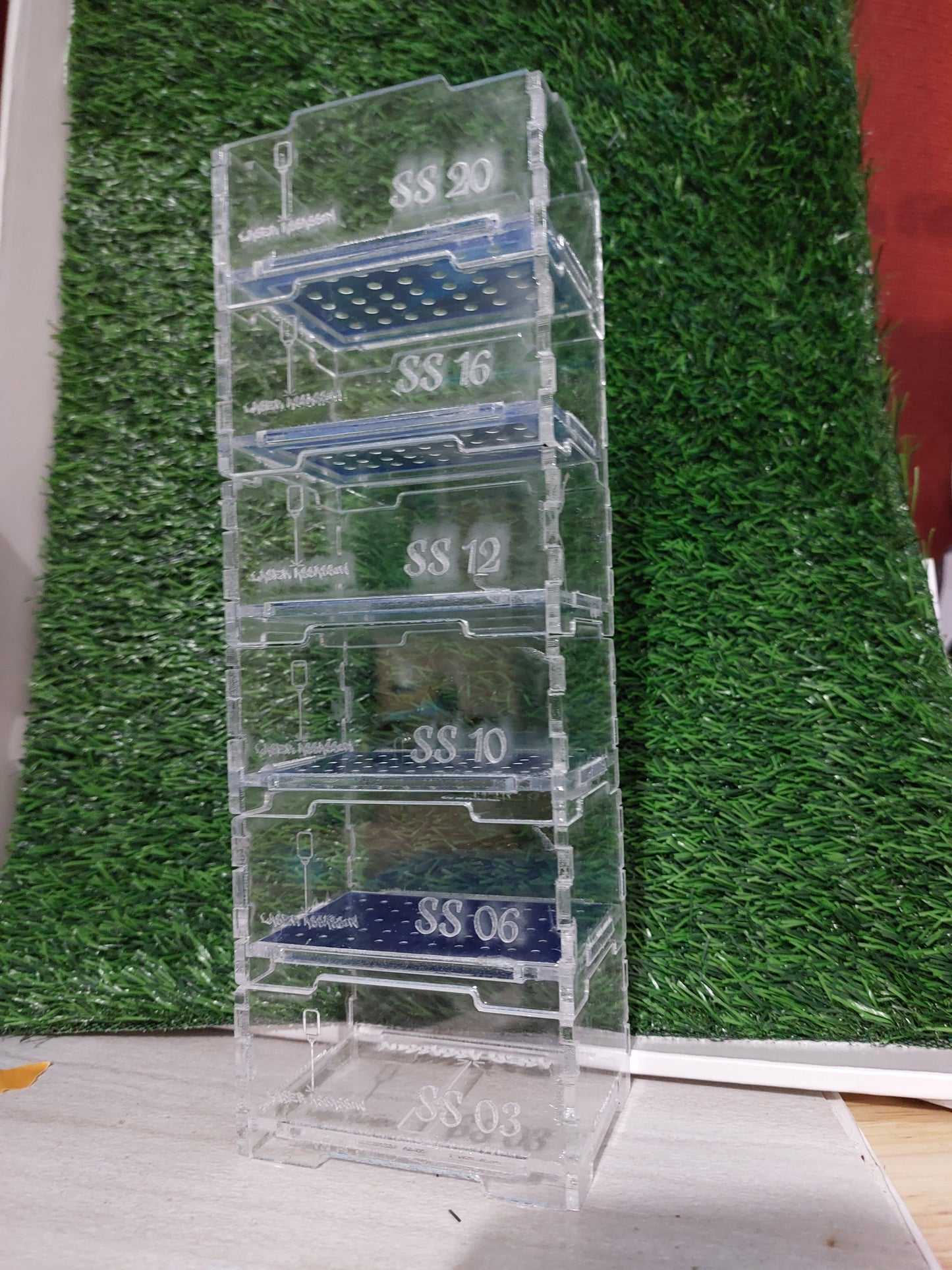 The Original Rhinestone Size Sorter Box Clear Version