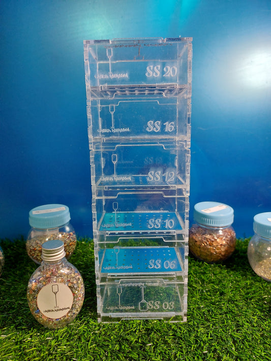 The Original Rhinestone Size Sorter Box Clear Version